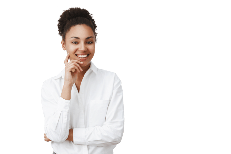 Dentista na Taquara - Mulher sorrindo após tratamento odontológico na Stelle Odontologia.